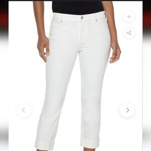 Liverpool Los Angeles CHARLIE CROP WIDE ROLLED CUFF  Size 32 NWT